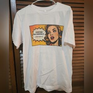 Bella Canvas White T-Shirt with Pop Art Design